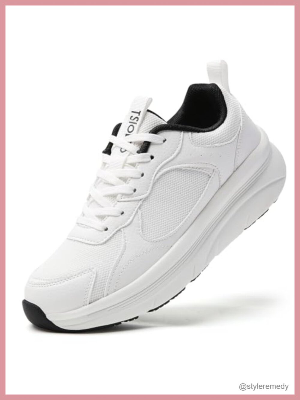Women's Chunky Platform Non-slip Walking Sneakers Breathable Slip-on Mesh